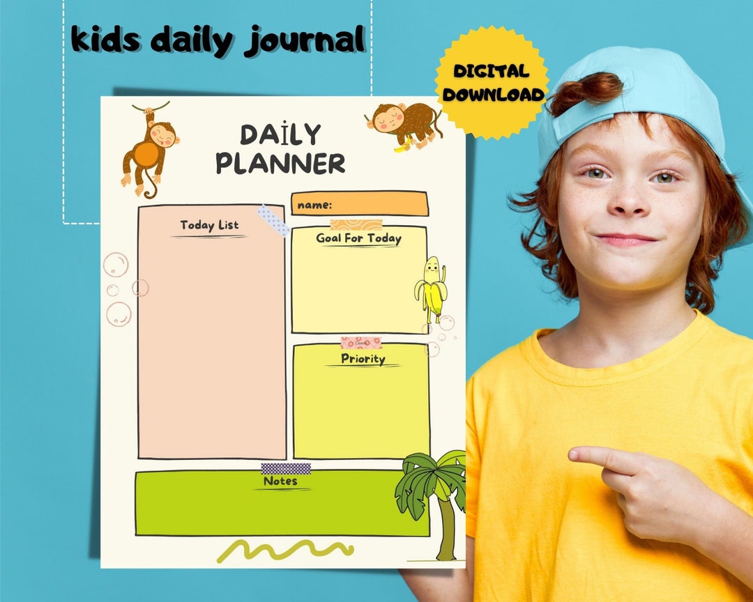 Kids Daily Journal | Printable Kids Journal | DIY Journal Pages | Diary ...