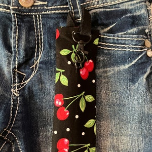 Cherries Dab Pen Holder~ Discreet way to take your PENJAMIN on the go and it floats too ~ Fits a variety of Pens~ Glasses + Foam Sleeve