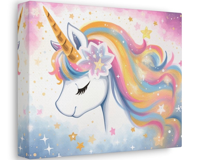 My Unicorn | Canvas Art Work | Wall Art | Home Decor | Kids Bedroom | Unicorn Print |