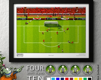 Personalised Sensible Soccer Pixel Poster Print By Sensible Software's Stoo Cambridge SWOS