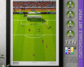 Personalised Sensible Soccer Pixel Poster Print (PP)