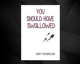 Mother's Day Card | funny mothers day cards, banter, offensive, rude, handmade, greeting card, gift, humour, humours.