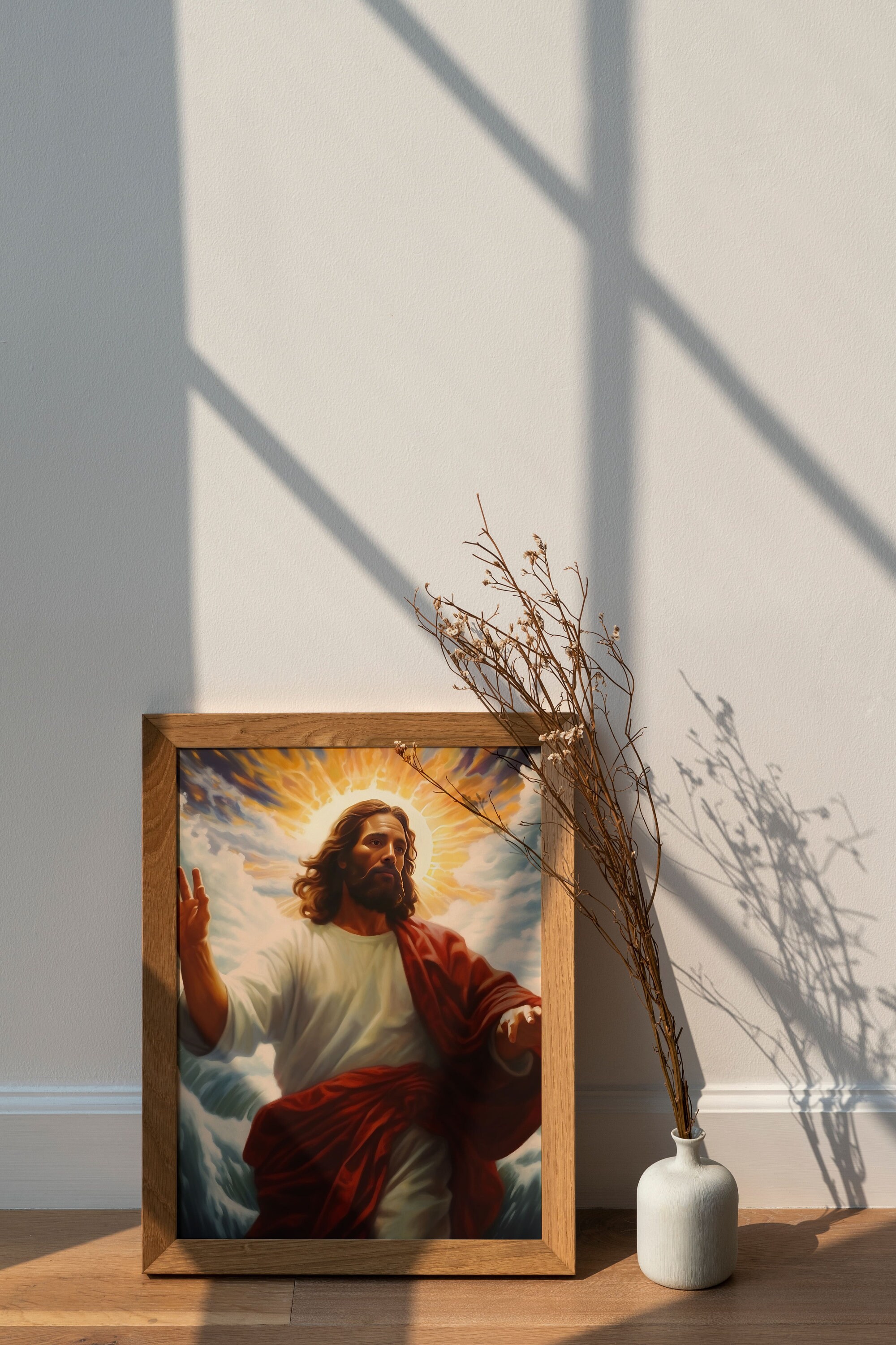 Jesus Holy Painting, Magnificent Jesus Art, Christian Wall Art, Jesus ...