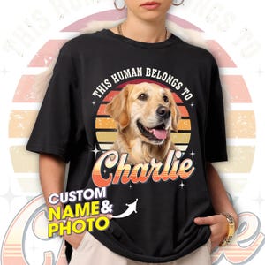 Custom Comfort Colors Vintage Bootleg Pet Shirt Pet Photo + Name Custom Dog Portrait Personalized Shirt Custom T Shirts Cat Shirt 90&#39;s Shirt