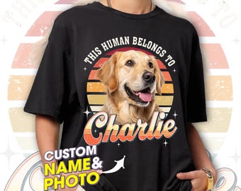 Custom Comfort Colors Vintage Bootleg Pet Shirt Pet Photo + Name Custom Dog Portrait Personalized Shirt Custom T Shirts Cat Shirt 90's Shirt