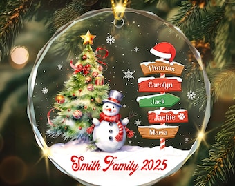 Family Name Christmas Tree Ornaments, Personalized Family Name Ornament, Christmas Tree Ornament Family Names 2026, Holiday Keepsake