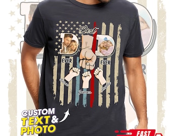 Custom Dad Shirt, Custom Fathers Day Shirt With Photo, Customized Father's Day Gift, Daddy Shirt Best Dad Ever Shirt, Unique Gift for Dad