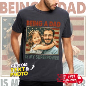 Custom Dad Shirt, Custom Bootleg Rap Tee With Face Photo, Customized Father&#39;s Day Gift, Daddy Shirt Best Dad Ever Shirt, Unique Gift for Dad