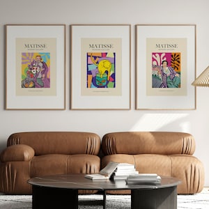 Henri Matisse Prints Set of 3, Matisse Poster, Matisse Wall Art, Matisse Art Print, Exhibition Art, Contemporary Art, Picasso, Bauhaus