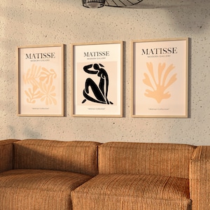 Matisse Inspired Cut-Out Art Print | Colorful Abstract Wall Decor | Modern Minimalist Poster