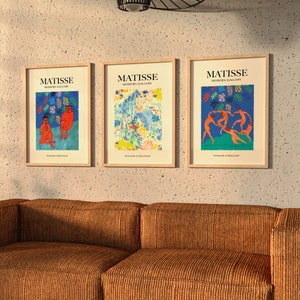Henri Matisse Prints Set of 3, Matisse Poster, Matisse Wall Art, Matisse Art Print, Exhibition Art, Contemporary Art, Picasso, Bauhaus