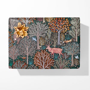 Wrapping paper "Forest animals" 50 x 70 cm, forest animals, animals in the forest