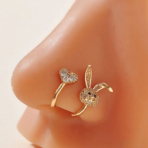 Playboy Nose Ring Bunny Stud Etsy