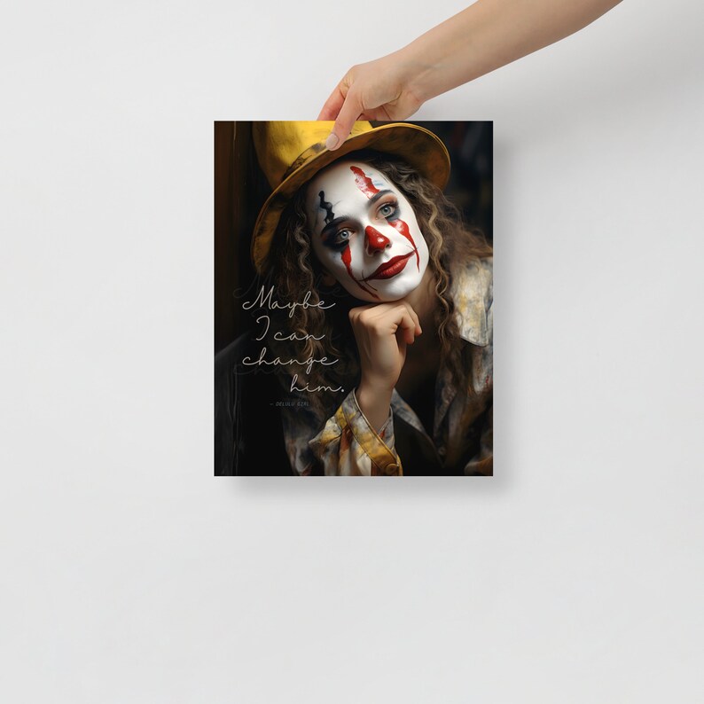 Delulu Girl in Clown Makeup Poster Beautiful Delusional Girl - Etsy UK