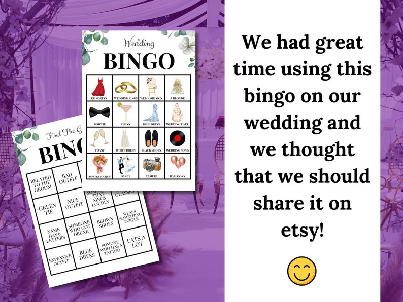 Printable Wedding Bingo Fun Pack - Wedding Activity - Find the Guest ...