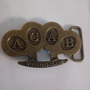 Hebilla para cinturón Puño americano ACAB Working Class, 1312, Brass knuckle, Skinhead, Hooligan, Skinhead girl