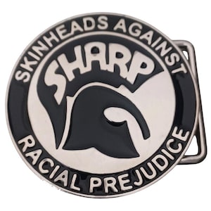 Fivela de cinto SHARP, Skinheads contra o preconceito racial. Antifa, antirracista, antirracista, fck nzs, Skinhead Skingirl gnwp