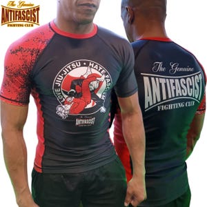 Jiu-Jitsu Rashguard Compression Shirt Antifascist Fighting Club