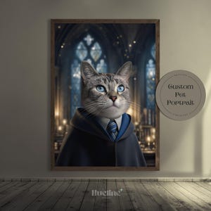 Custom Pet Portrait: Wizard Dog Art, Fantasy Gift for Pet Lovers