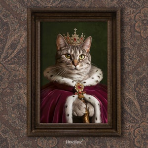 Custom Royal Pet Portrait From Photo – Renaissance Style King or Queen ...