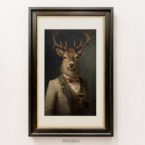 Rudolf's Vintage Christmas Art: Reindeer Portrait (Digital Download)