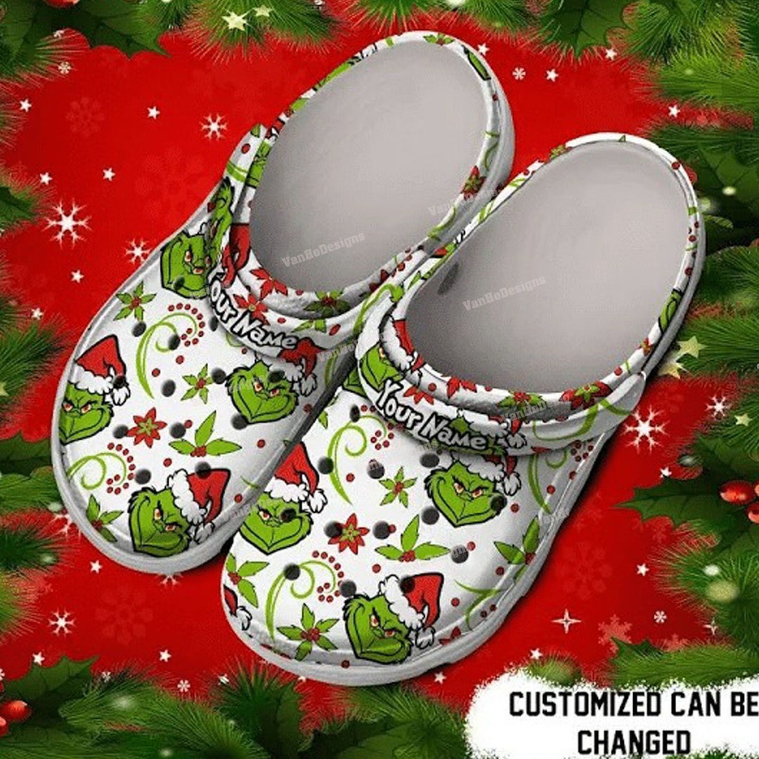 Grinch Clogs Green Grinch Christmas Clogs Grinch Christmas Clogs Grinch - Etsy UK