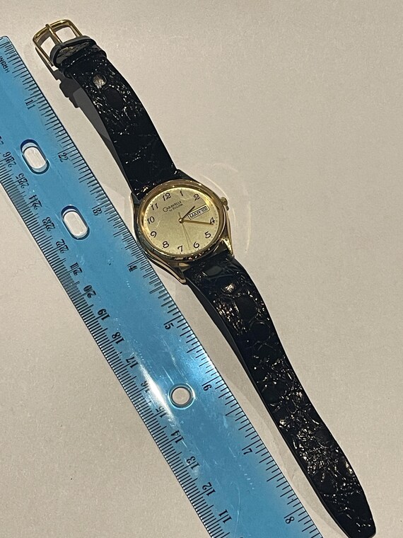 Caravelle by Bulova Ladies Watch White Dial Black Leather Strap Date Window Bulova | Accessories | Caravelle By Bulova Ladies Watch  main image 2