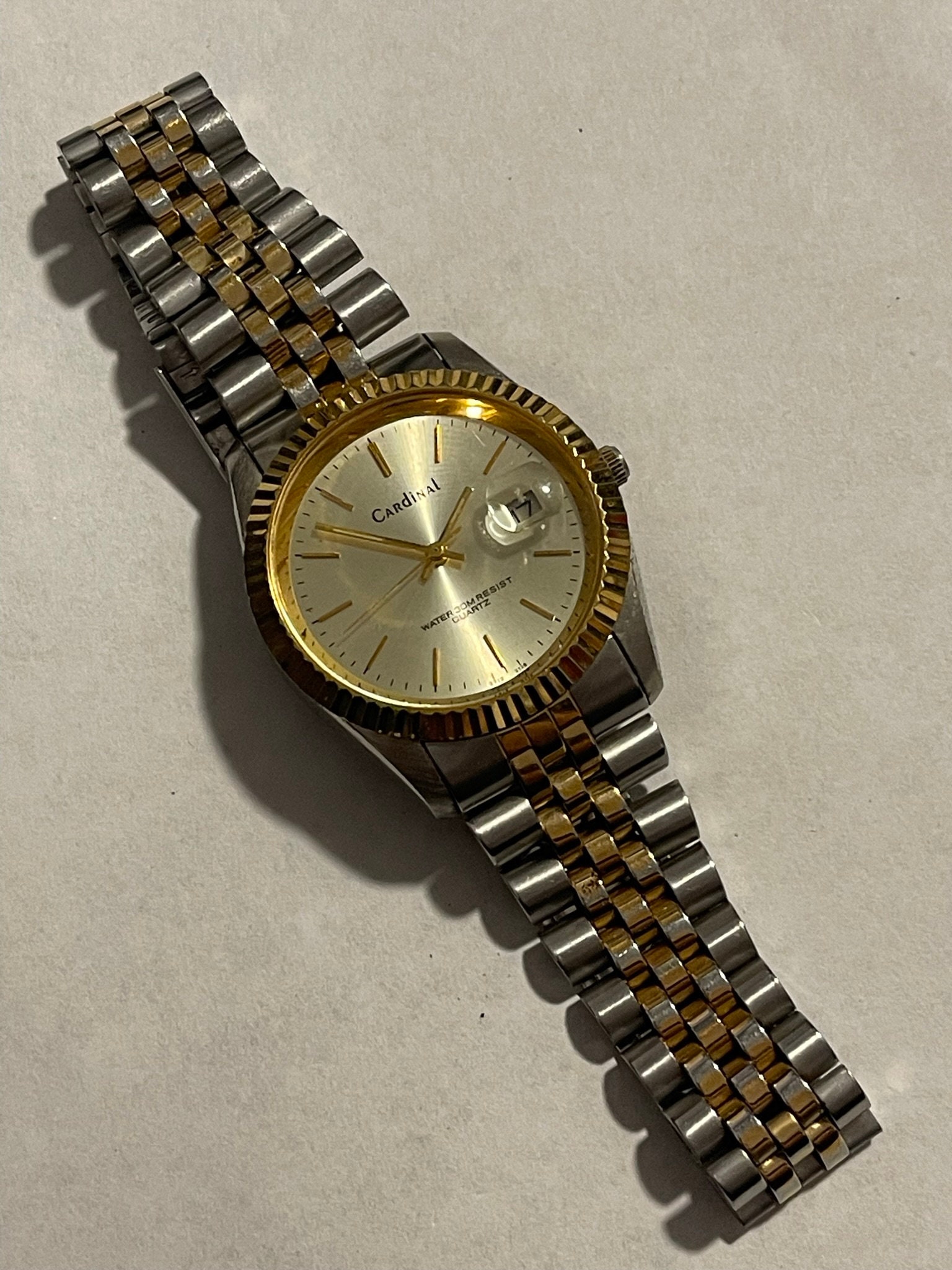 Cardinal Mens Gold Tone President Calendar Quartz Watch 2713 Cardinal Mens Gold Tone President Calendar Quartz Watch 2713