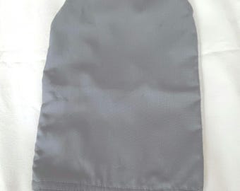Grey Stoma Bag Cover: 3 1/2" Flange, Open Ended, Stretch Backing
