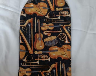 Orchestra Print Stoma Bag Cover: 3" Flange, 8" Length, Reversible
