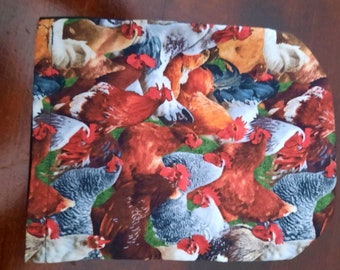 Chickens Print Stoma Bag Cover: Ileostomy Urostomy Pouch (9.5"x3.5")