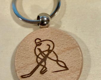 Laser engraved keychain USA Hockey