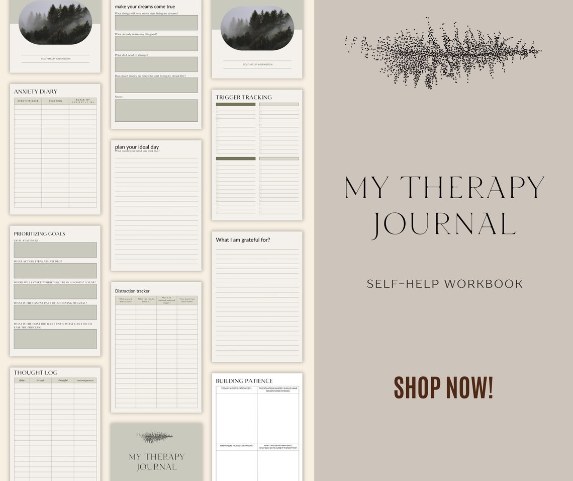 Therapy Journal Pages | Printable Therapy Journal Pdf | Instant ...