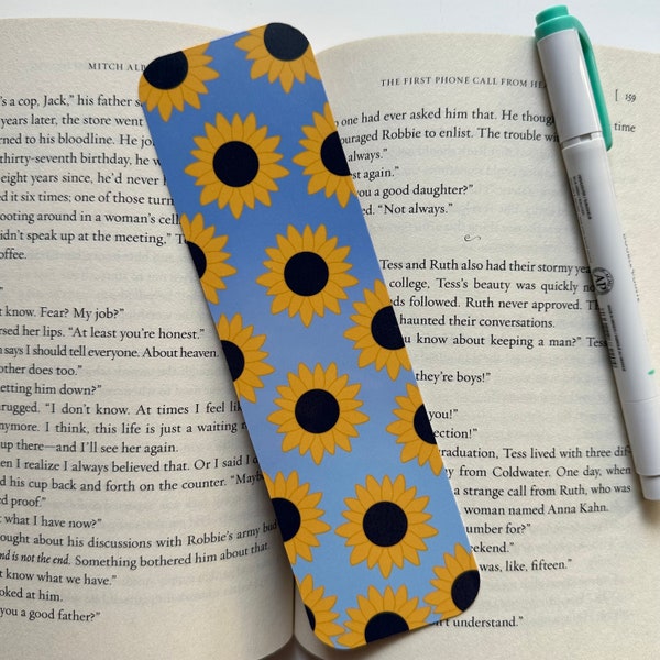 Sunflower Bookmark | Double Sided Bookmark