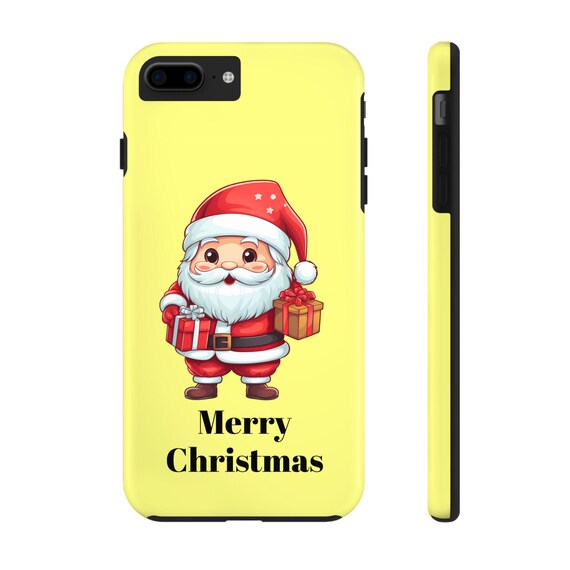 Santa Claus Merry Christmas Yellow Tough Hard Phone Case Cover