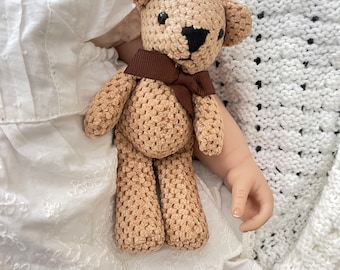 Handmade Stuffed Plush Bear | Newborn Prop | Newborn Toy | Baby Toy | Baby Bear | Teddy Bear