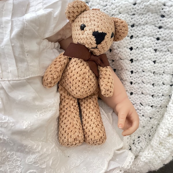 Handmade Stuffed Plush Bear | Newborn Prop | Newborn Toy | Baby Toy | Baby Bear | Teddy Bear