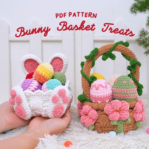 Bunny & Egg Basket Crochet Patterns Bundle (PDF Pattern)