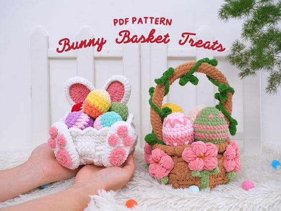 Bunny & Egg Basket Crochet Patterns Bundle (PDF Pattern)