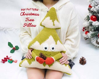 Christmas Tree Pillow Crochet Pattern, Christmas Tree Amigurumi Crochet Pattern, Handmade Holiday Amigurumi, Winter Decoration Tutorial