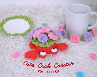 Wzór szydełkowy na podstawkę w kształcie kraba: ozdoba wielkanocna amigurumi (wzór PDF)