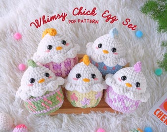 Whimsy Chick Egg Crochet Pattern Bundle (PDF Pattern)