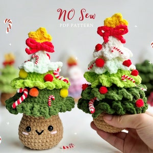 Christmas Tree Crochet Pattern, Pine Tree Crochet | No-Sew Pattern | Christmas Crochet Pattern