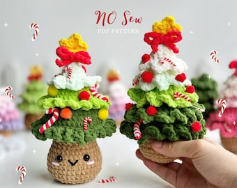 Christmas Tree Crochet Pattern, Pine Tree Crochet | No-Sew Pattern | Christmas Crochet Pattern