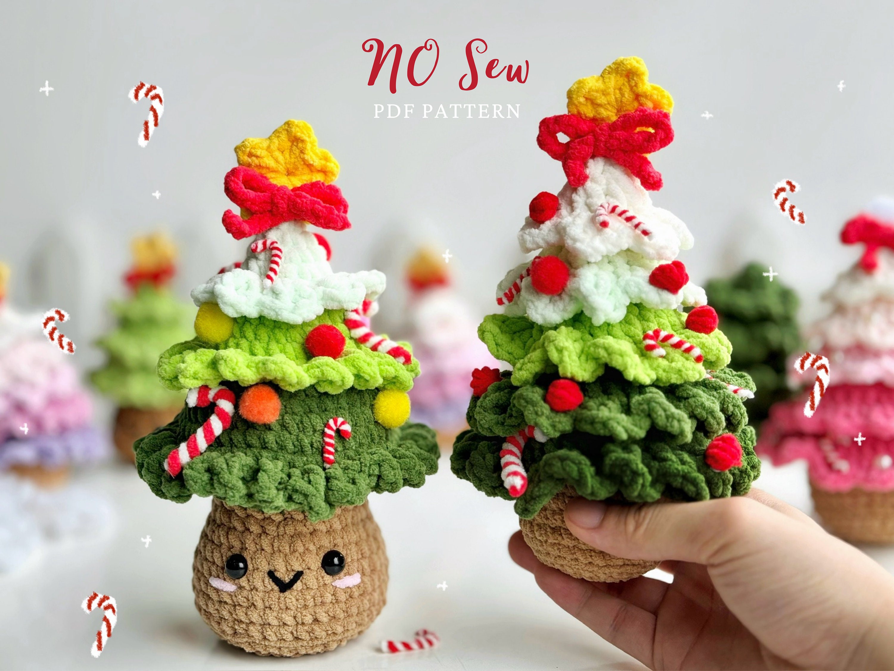 Christmas Tree Crochet Pattern, Pine Tree Crochet | No-sew Pattern |  Christmas Crochet Pattern - Etsy, image size:3000x2250