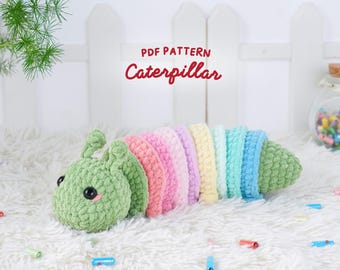 Patrón de Oruga a Crochet: Insecto Amigurumi (Patrón PDF)
