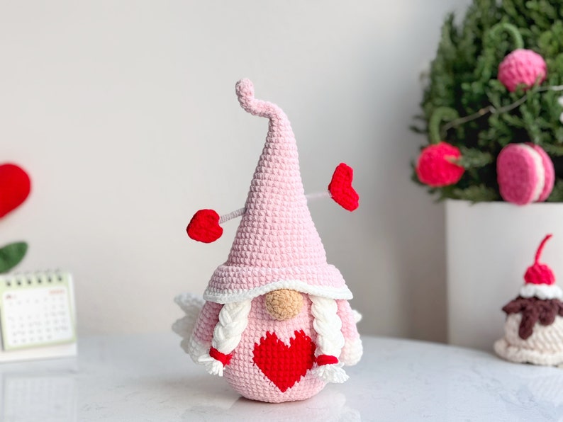 Love Couple Gnome Crochet Pattern, Valentine Crochet Pattern, Heart Crochet Pattern, Love Crochet Pattern image 2