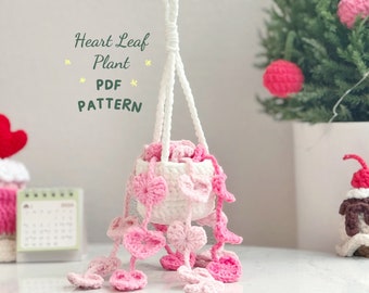 Pothos Car Hanging Pattern, Plant Car Hanging Crochet Pattern, Valentine Crochet Pattern, Car Hanging Crochet Pattern