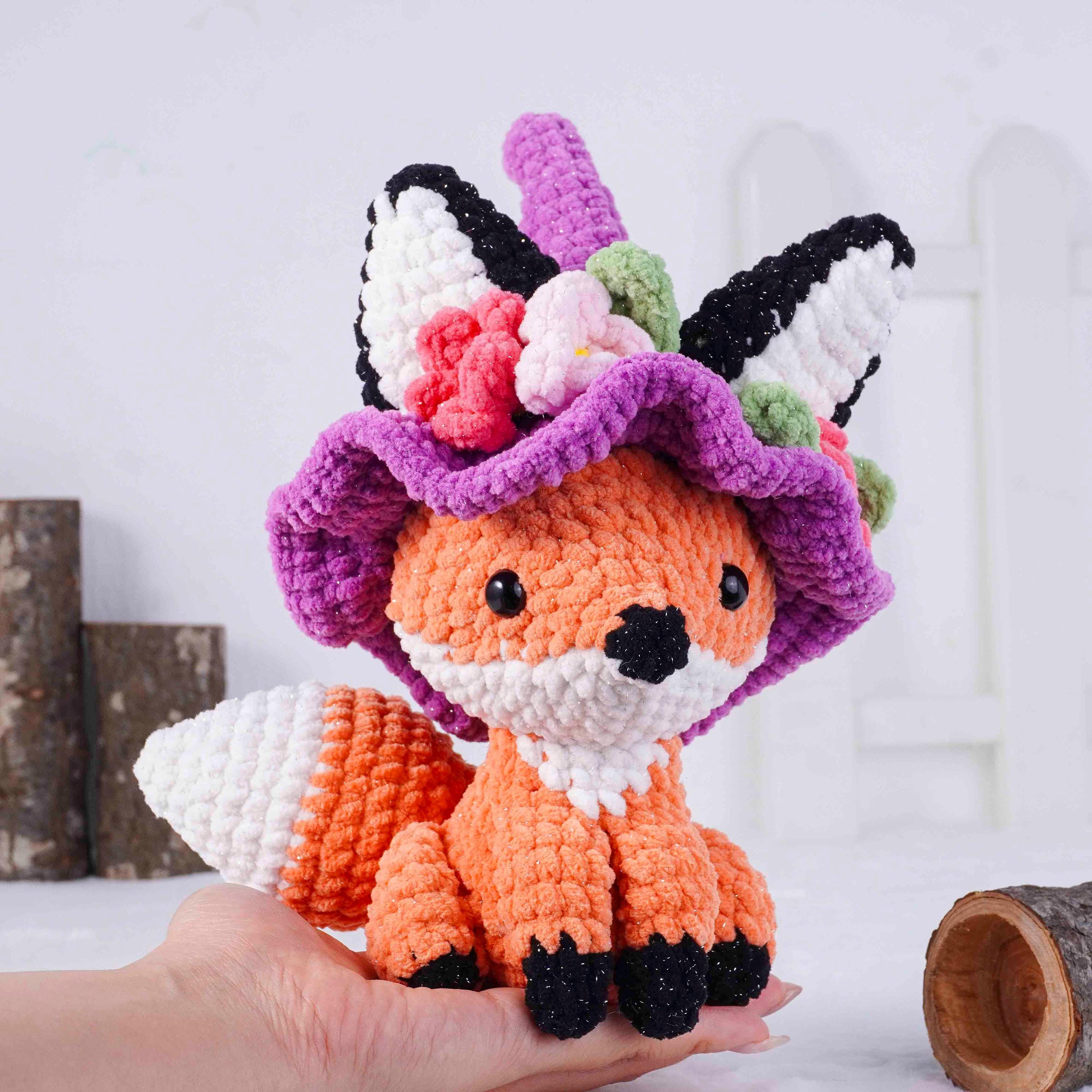 ハロウィンキツネのかぎ針編みパターン：あみぐるみぬいぐるみ（PDF