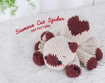 Wzór szydełkowy na pająka syjamskiego: Amigurumi Animal Mashup (wzór PDF)